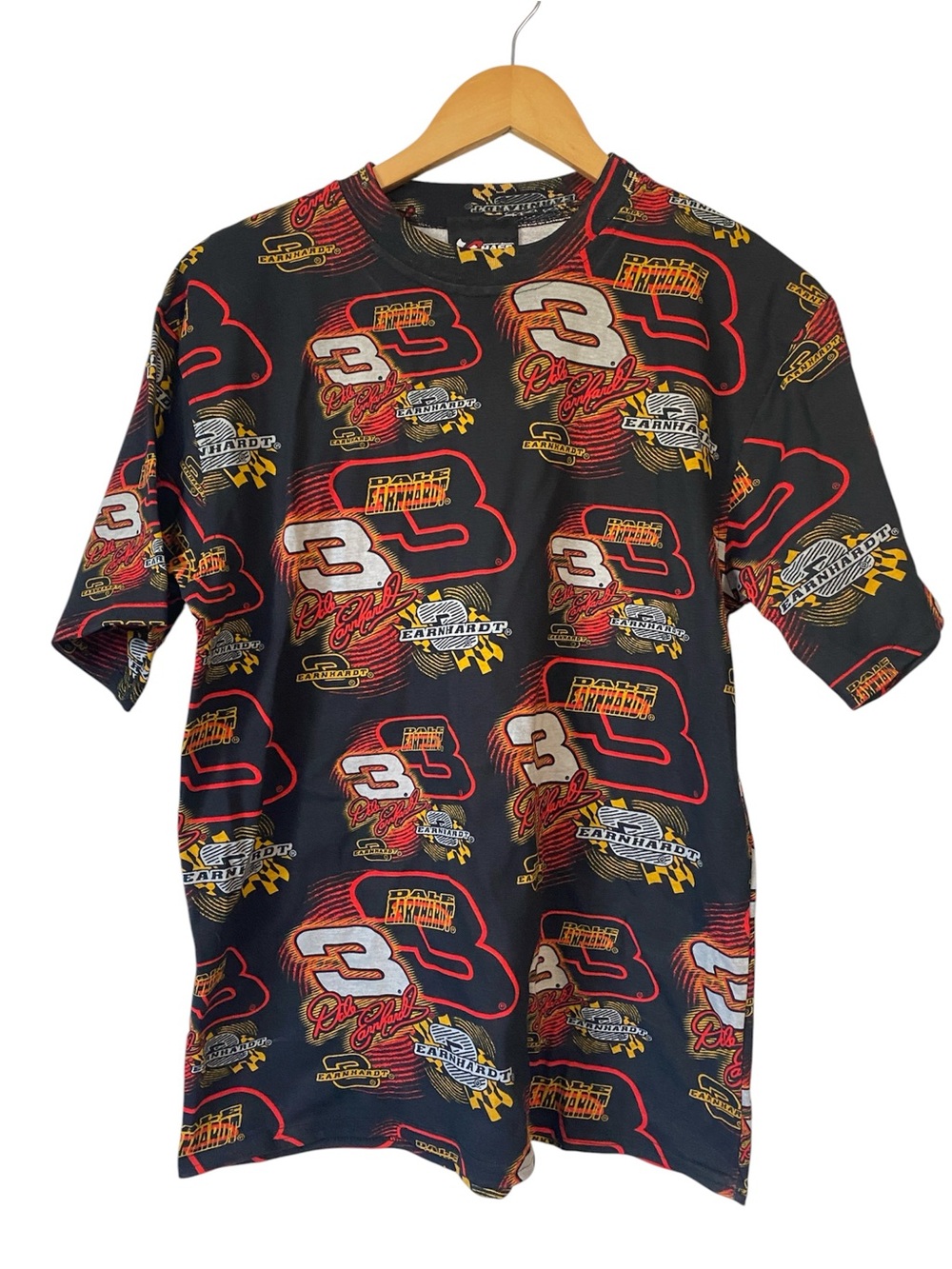 NWOT Chase Dale Earnhardt #3 Allover Graphic Tee - Black/Red/Yellow Large